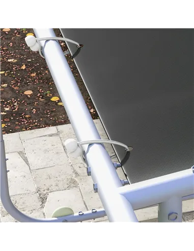 Outsunny 3 x 3(m) Mobile Pergola Kit, Portable Garden Gazebo with Wheels, Sandbags, Steel Frame, UV-Resistant