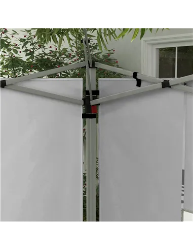 Outsunny Gazebo Side Panels, Sides Replacement with Window for 3x3(m) or 3x4m Pop Up Gazebo, 2 Pack, Grey