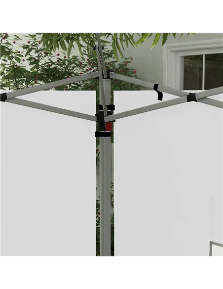 Outsunny Gazebo Side Panels, Sides Replacement with Window for 3x3(m) or 3x4m Pop Up Gazebo, 2 Pack, White