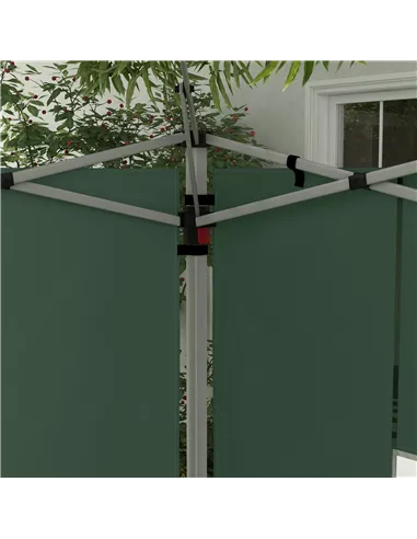 Outsunny Gazebo Side Panels, Sides Replacement with Window for 3x3(m) or 3x4m Pop Up Gazebo, 2 Pack, Green