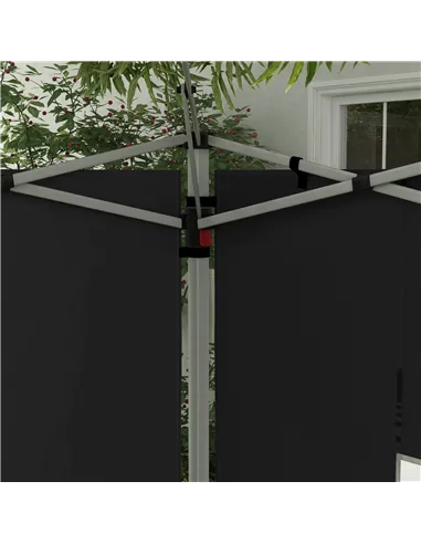 Outsunny Gazebo Side Panels, Sides Replacement with Window for 3x3(m) or 3x4m Pop Up Gazebo, 2 Pack, Black