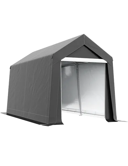 Outsunny 3.6 x 2.1m Portable Outdoor Shed, with Window - Dark Grey