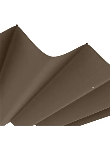 Outsunny Pergola Roof, Retractable Sun Shade Cover for 2.85 x 2m Pergola, UV30+ Protected, Coffee