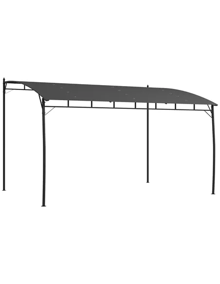 Outsunny 3 x 4m Metal Frame Pergola - Grey