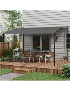 Outsunny 3 x 4m Metal Frame Pergola - Grey 2