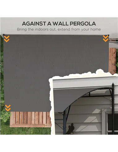 Outsunny 3 x 4m Metal Frame Pergola - Grey