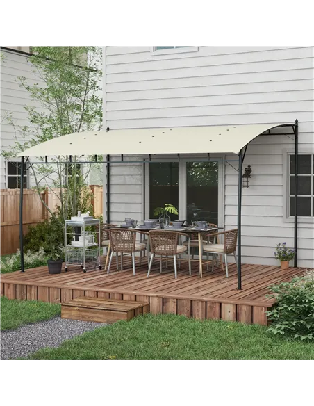 Outsunny 3 x 4m Metal Frame Pergola - Cream
