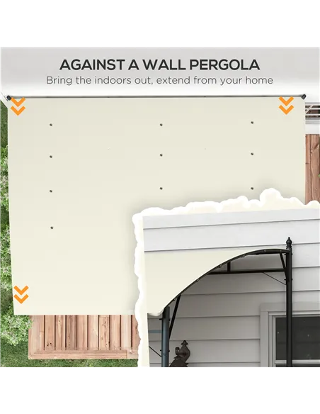 Outsunny 3 x 4m Metal Frame Pergola - Cream