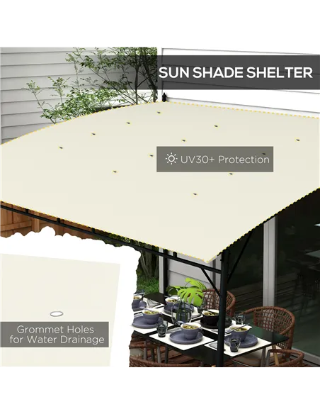 Outsunny 3 x 4m Metal Frame Pergola - Cream