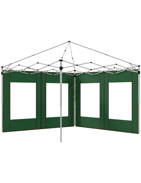 Outsunny Set of Two 295cm Replacement Canopy Walls - Green