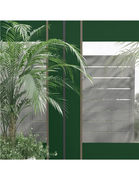 Outsunny Set of Two 295cm Replacement Canopy Walls - Green