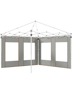 Outsunny Set of Two 295cm Replacement Canopy Walls - Grey