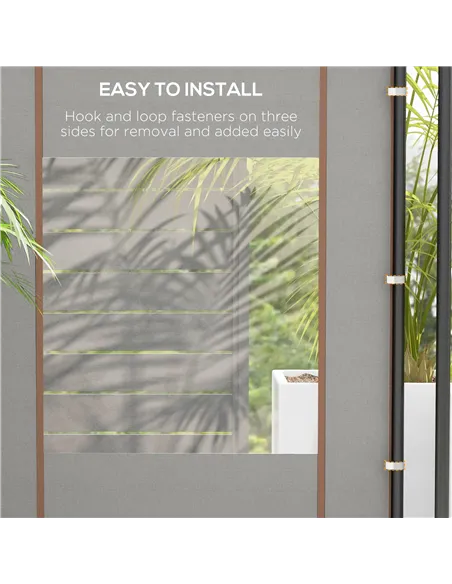 Outsunny Set of Two 295cm Replacement Canopy Walls - Grey