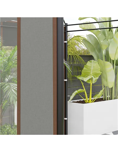 Outsunny Set of Two 295cm Replacement Canopy Walls - Grey