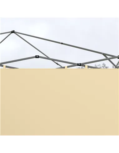 Outsunny Set of Two 3 x 3(m) Replacement Zipped Gazebo Walls - Beige