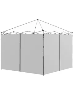 Outsunny Set of Two 3 x 3(m) Replacement Zipped Gazebo Walls - Grey