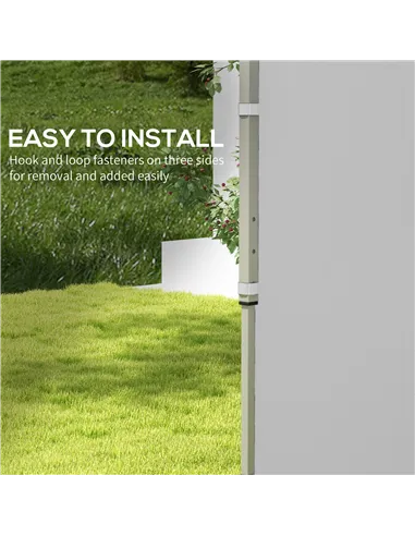 Outsunny Set of Two 3 x 3(m) Replacement Zipped Gazebo Walls - Grey