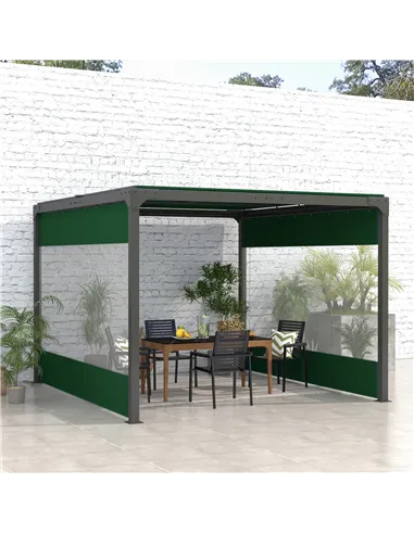 Outsunny Set of Two 3 x 2m Replacement Pergola Panels - Green