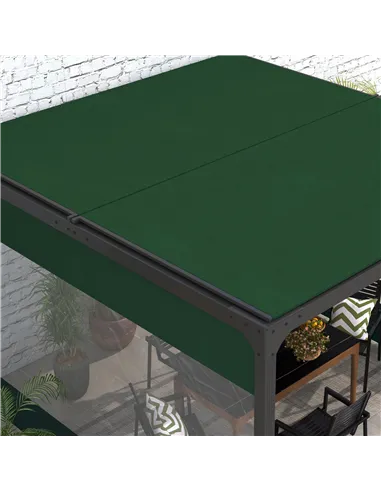Outsunny Set of Two 3 x 2m Replacement Pergola Panels - Green