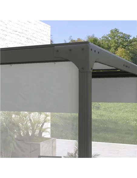 Outsunny Set of Two 3 x 2m Replacement Pergola Panels - Grey