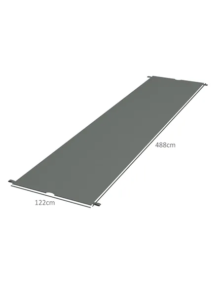 Outsunny 2 Pcs UV Protection Pergola Replacement Canopy, Pergola Shade Cover, Easy to Install, for 3 x 3(m) Pergola, Dark Grey