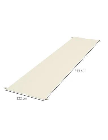 Outsunny 2 Pcs UV Protection Pergola Replacement Canopy, Pergola Shade Cover, Easy to Install, for 3 x 3(m) Pergola, Cream White