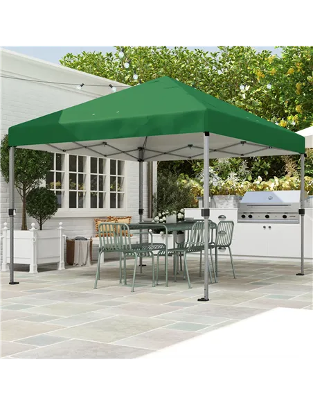 Outsunny 3 x 3m Pop-Up Gazebo, with Accessories - Green