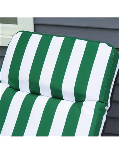 Outsunny 2 Pieces Outdoor Sun Lounger Set with Cushions, Patio Folding 5-Level   Adjustable Backrest Recliner Chairs Set of 2 wi