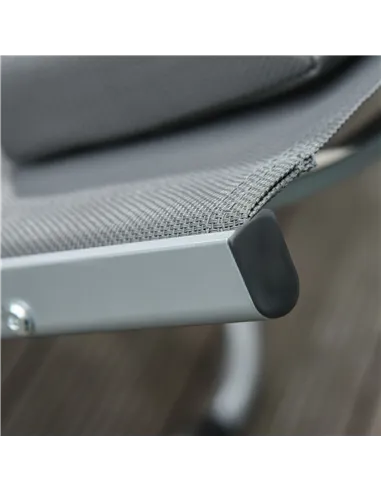 Outsunny Sun Lounger Reclining Chair Portable Armchair with Pillow for Garden Patio Outside Aluminium Frame, Dark Grey