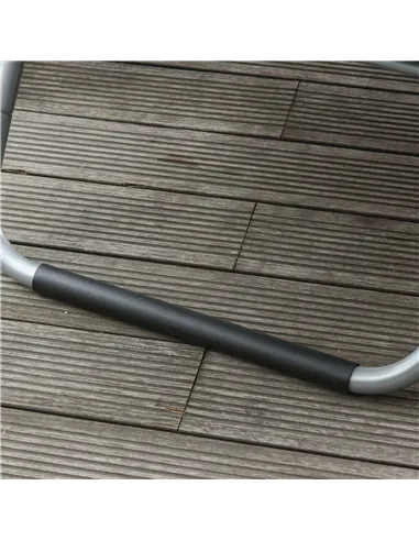 Outsunny Sun Lounger Reclining Chair Portable Armchair with Pillow for Garden Patio Outside Aluminium Frame, Dark Grey