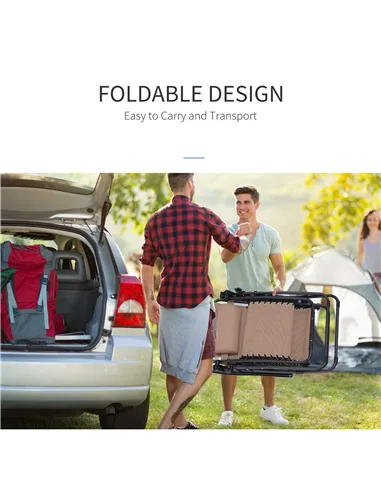 Outsunny Zero Gravity Chair Metal Frame Texteline Armchair Outdoor Folding and Reclining Sun Lounger with Head Pillow for Patio 