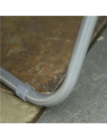 Outsunny 2Pc Folding Sun Loungers Set-Blue/White