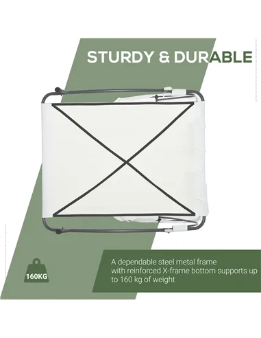 Outsunny Double Sun Lounger with Adjustable Detachable Canopy, Portable Garden Daybed for 2 with Wheels, Outdoor Sunbed Hammock 