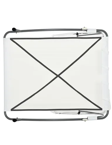 Outsunny Double Sun Lounger with Adjustable Detachable Canopy, Portable Garden Daybed for 2 with Wheels, Outdoor Sunbed Hammock 