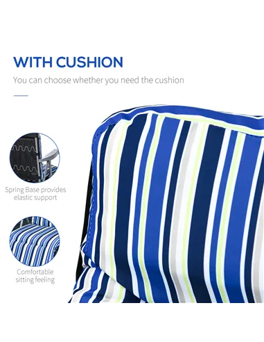 Outsunny Reclining Garden Chair Set of 2, 5-Level Adjustable Zero Gravity Chairs with Cushions, Folding Sun Lounger Garden Recli