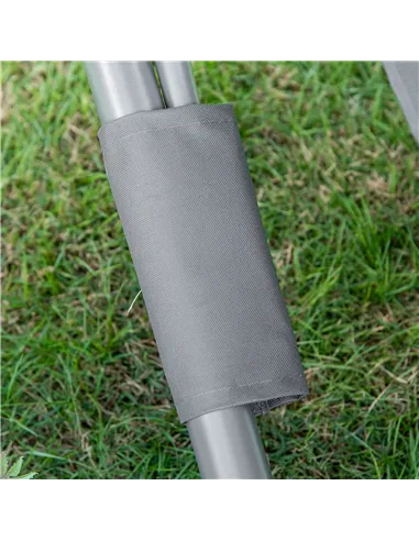 Outsunny Double Sun Lounger with Adjustable Detachable Canopy, Portable Garden Daybed for 2 with Wheels, Outdoor Sunbed Hammock 