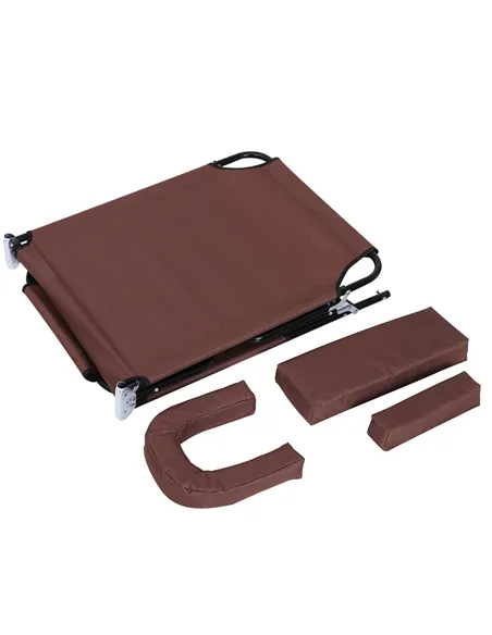 Outsunny Outdoor Folding Sun Lounger with Face Hole, 4 Level Adjustable Backrest Reclining Garden Lounger, Garden Recliner Sunbe