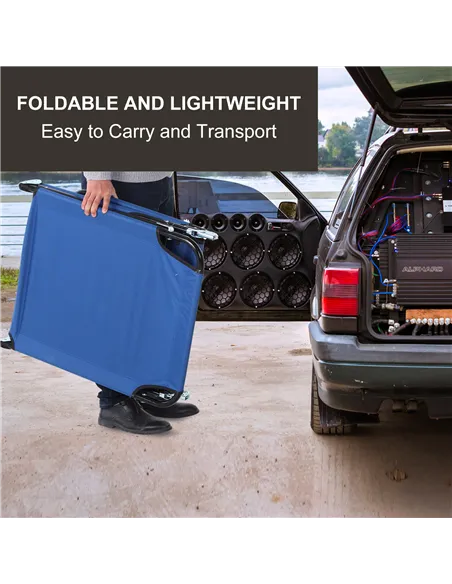 Outsunny Foldable Sun Lounger with 5-Position Adjustable Backrest, Outdoor Portable Recliner Chaise Lounge Chair with Breathable