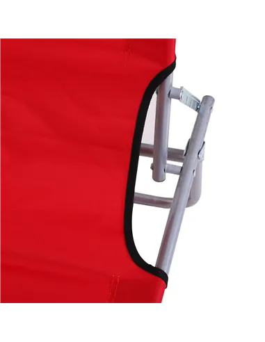 Outsunny Folding Sun Lounger, Lounge Chairs Reclining Sleeping Bed with Adjustable Sun Shade Awning for Beach, Patio