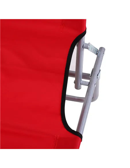 Outsunny Folding Sun Lounger, Lounge Chairs Reclining Sleeping Bed with Adjustable Sun Shade Awning for Beach, Patio