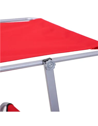 Outsunny Folding Sun Lounger, Lounge Chairs Reclining Sleeping Bed with Adjustable Sun Shade Awning for Beach, Patio