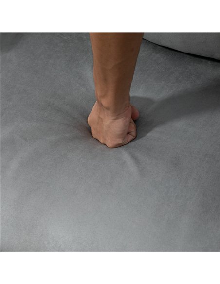 HOMCOM Suedette Adjustable Back Futon Sofa Chair - Grey