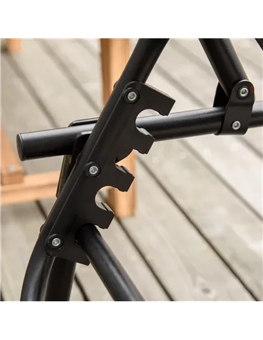 Outsunny Foldable Sun Lounger, Outdoor 4 Level Adjustable Backrest Reclining Chaise Chair, Steel Frame Recliner Chair for Campin