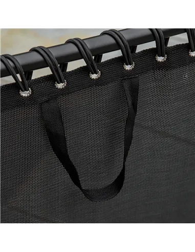 Outsunny Foldable Sun Lounger, Outdoor 4 Level Adjustable Backrest Reclining Chaise Chair, Steel Frame Recliner Chair for Campin