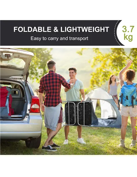 Outsunny Outdoor Foldable Sun Lounger, Adjustable Backrest Garden Recliner Sun Lounger Chair with Headrest Pillow, Black