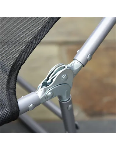 Outsunny Outdoor Foldable Sun Lounger, Adjustable Backrest Garden Recliner Sun Lounger Chair with Headrest Pillow, Black