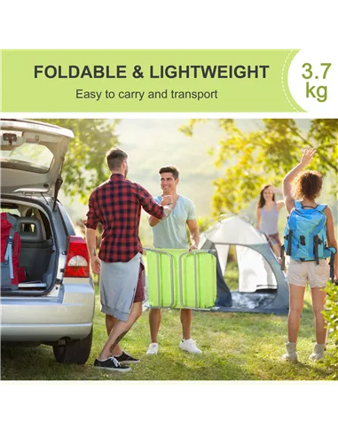 Outsunny Single Folding Sun Lounger - Green