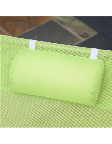 Outsunny Single Folding Sun Lounger - Green