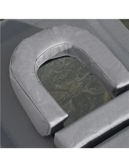 Outsunny Folding Sun Lounger Reclining Chair w/ Pillow Reading Hole Garden Beach