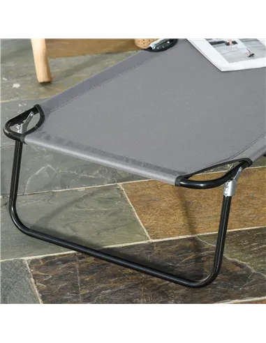 Outsunny Folding Sun Lounger Reclining Chair w/ Pillow Reading Hole Garden Beach